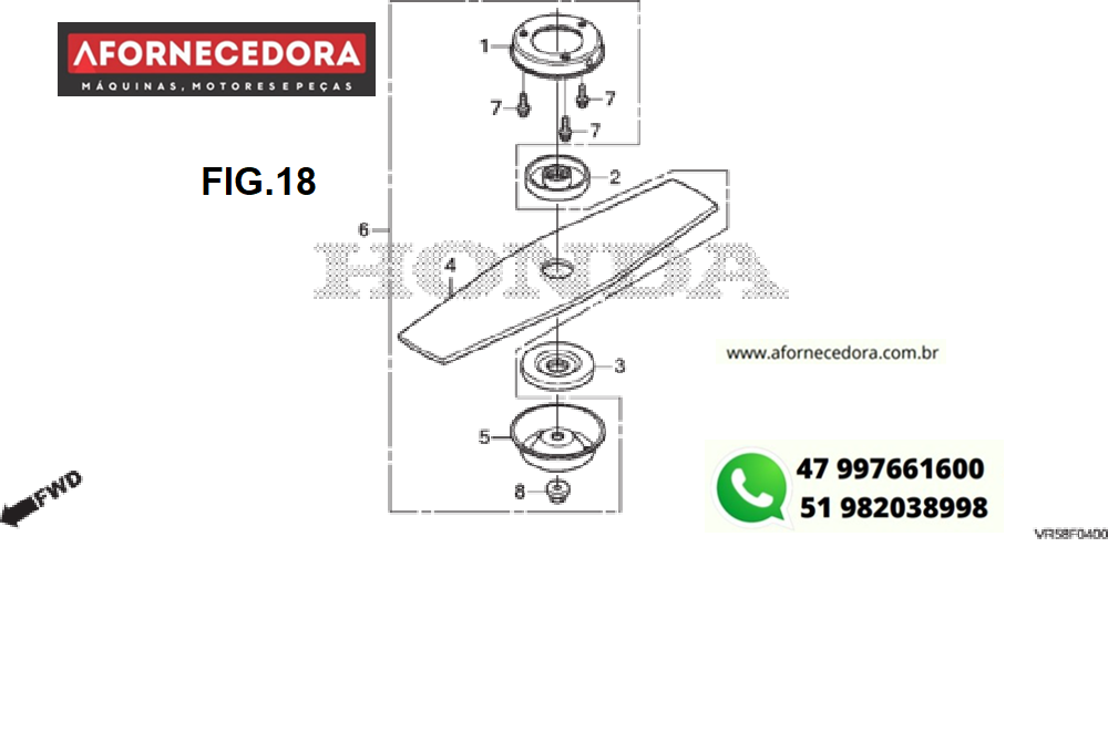 VISTA EXPLODIDA ROÇADEIRA 4 TEMPOS HONDA UMK450 2,0HP 50CC PROFISSIONAL